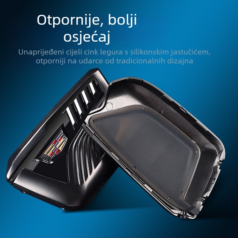 Kućište za ključeve Cadillac kompatibilno s XT5 CT5 XT4 XT6 XTS CT6 s metalnom kopčom (Materijal: cinkova legura + ABS; Stil: poslovno; Prilagodba dostupna)