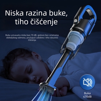 Ručni bežični usisavač za auto i dom s usisom 4500Pa, 3.7V, 20W, punjiv