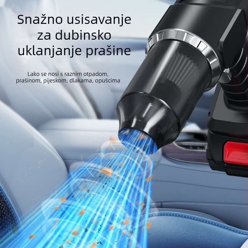 Bežični ručni usisavač za auto i dom, snažna usisna snaga, prenosni višenamjenski model