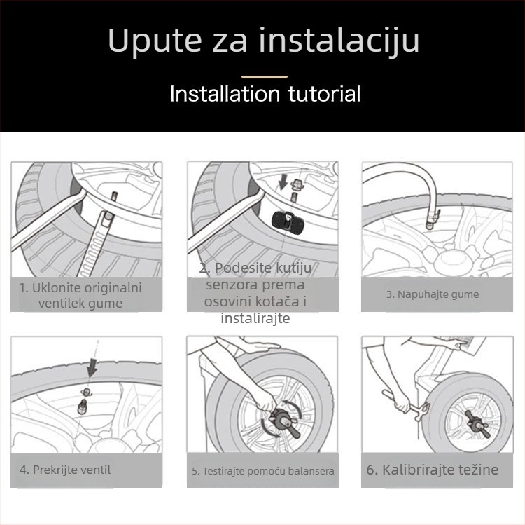TPMS Bluetooth 5.0 sustav za praćenje tlaka u gumama s prikazom na mobitelu (alat za dijagnostiku kvarova automobila; ugrađeni tlak u gumama; više modela)