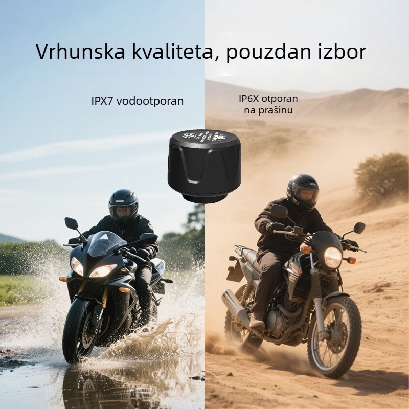 Malide Bluetooth inteligentni monitor tlaka u gumama za motocikle TPMS, vanjski senzor, univerzalna Bluetooth verzija