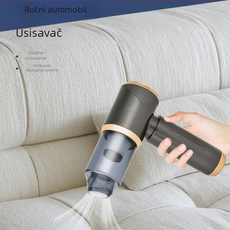 Automobilski usisavač s bežičnim punjenjem, ručni, visoka snaga usisavanja, prijenosni usisavač za unutrašnjost vozila