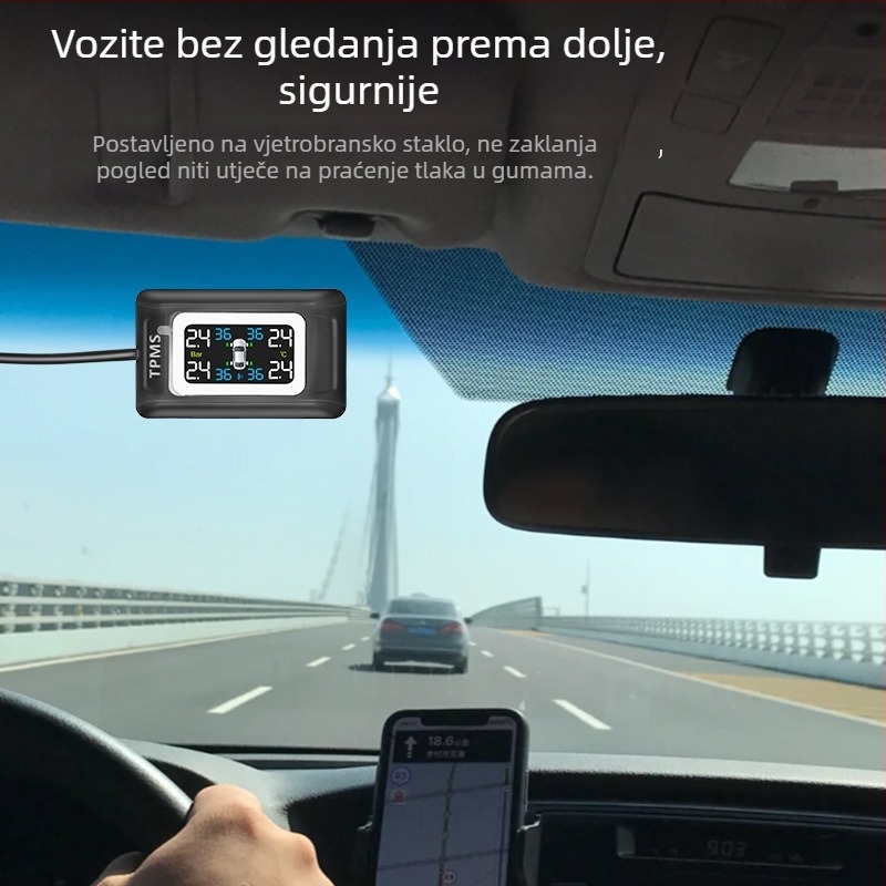 Ji-hyun prenosni mjerač tlaka u gumama, visoke preciznosti, za sva vozila, mjerenje unutarnjeg i vanjskog tlaka u gumama