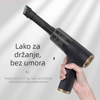 Prijenosni ručni usisavač za automobil, dvostruka funkcija puhanje i usisavanje, bežični, 60W, suha vrsta, spremnik prašine, USB napajanje