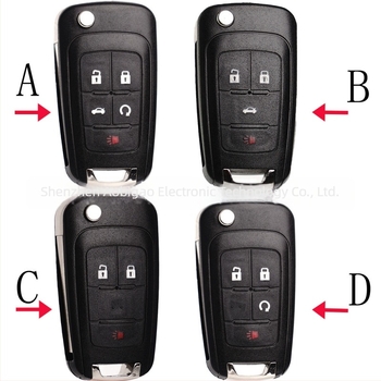 Daljinski ključ Chevrolet/Buick s konfiguracijom 3/4/5 tipki, kućište ABC PCB, kompatibilan s Camaro, Cruze, GMC Terrain i Buick LaCrosse