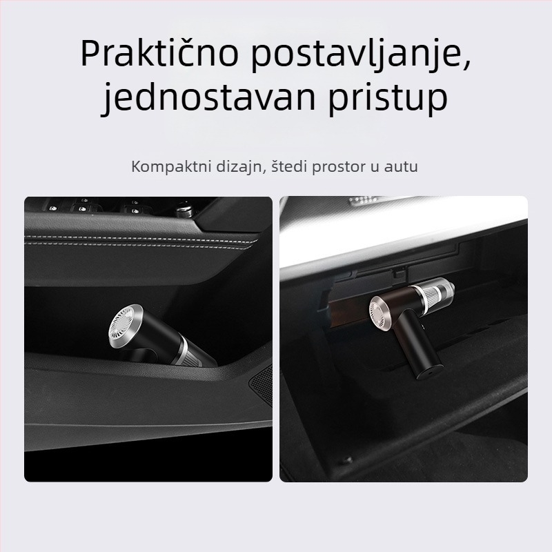Bežični ručni usisivač za auto s usisom od 4000 Pa, 12V napajanje, prijenosan, funkcija čišćenja prašine