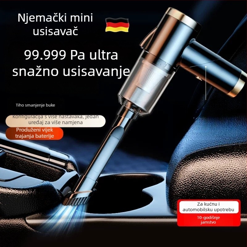 Visoko učinkoviti bežični usisavač za auto i dom, kompaktni ručni model