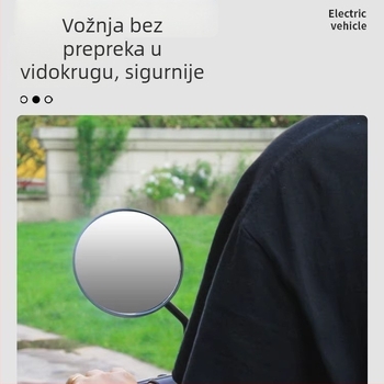 Zadnje ogledalo za električni automobil — konstrukcija od ABS, gume, metala i stakla; Napon: Nema; Marka: Feng Yan