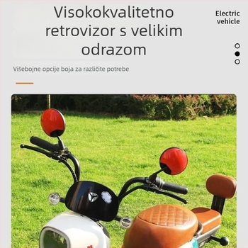 Zadnje ogledalo za električni automobil — konstrukcija od ABS, gume, metala i stakla; Napon: Nema; Marka: Feng Yan