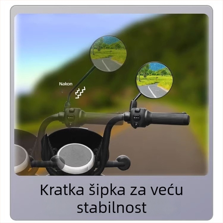Zadnje ogledalo za električni automobil — konstrukcija od ABS, gume, metala i stakla; Napon: Nema; Marka: Feng Yan