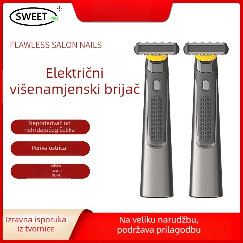 Električna britvica i trimer za bradu, glava s jednim pokretnim nožem (USB punjenje; trajanje baterije 50 minuta; ugrađena baterija 100–300 mAh)