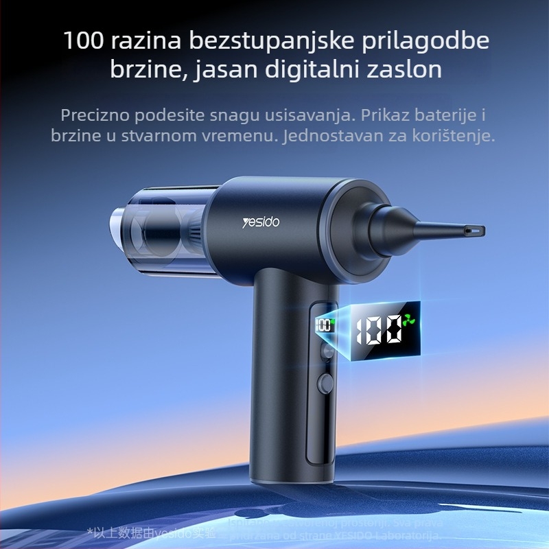 Yesido bežični višenamjenski usisavač, ručni, snažan usis, za dom i automobil, 2-u-1 usisavač i mop