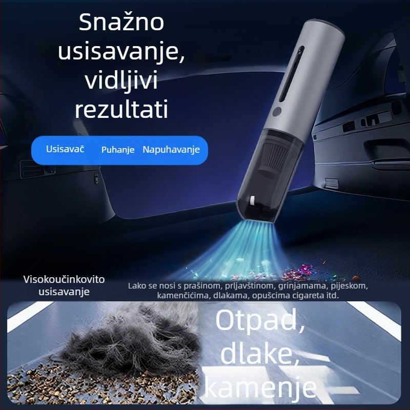 Ručni usisavač za automobil, 11.1V, 120W, usisavanje 20000 Pa, 55 minuta baterije