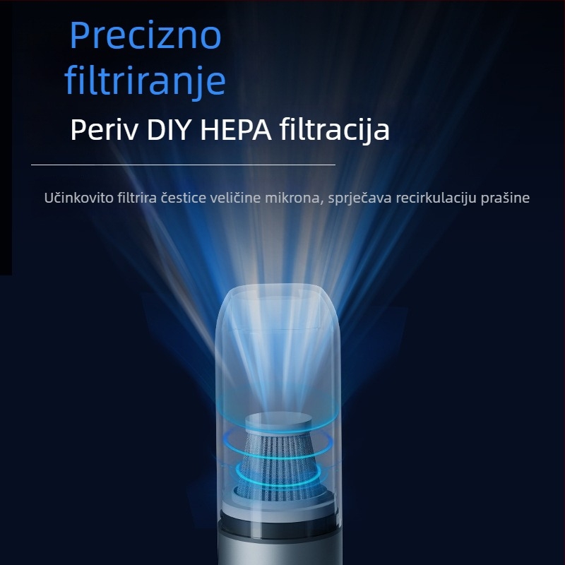 Ručni usisavač za automobil, 11.1V, 120W, usisavanje 20000 Pa, 55 minuta baterije