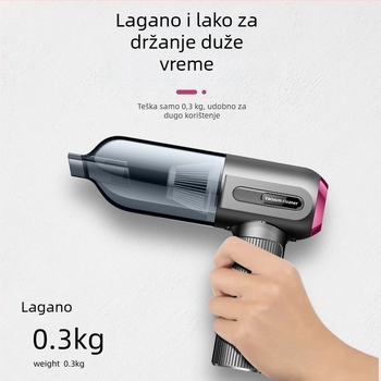 Bežični ručni usisavač – prenosni, 80W, 20.000 Pa, punjiv, All-in-One s funkcijom napuhavanja, za auto i vanjsku upotrebu
