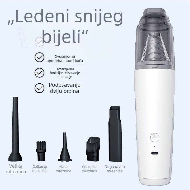 Prijenosni usisavač za automobil s usisom 20000 Pa, 90 W, punjiv, mokro i suho čišćenje