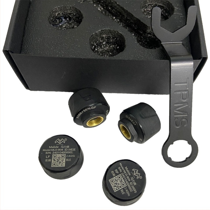 TPMS sustav za nadzor tlaka u gumama s digitalnim zaslonom, model MLD-B08, materijal PA, marka Maleide, raspon tlaka 640