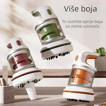 Prijenosni ručni usisavač za auto i stol – 25 W, 1800 Pa, punjiv, napon 111–240 V, kabel 280 cm