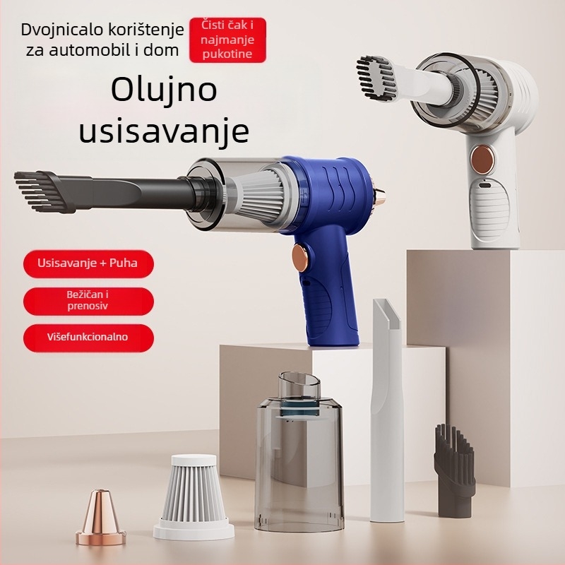 Ručni bežični usisavač za automobil, 2200Pa usisavanja, punjiv