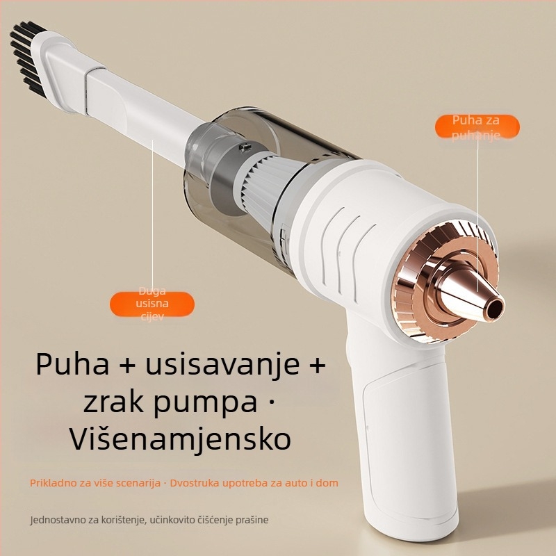 Ručni bežični usisavač za automobil, 2200Pa usisavanja, punjiv