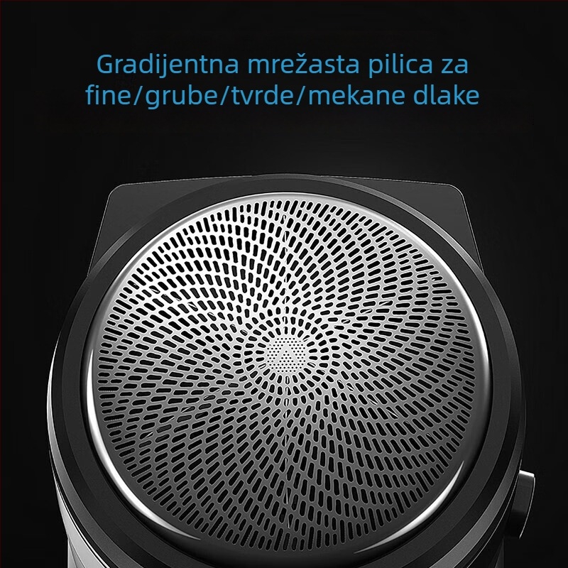 Električni brijač s jednom glavom, motor bez četkica, punjiv, uklonjiva i periva glava, radno vrijeme 45–60 minuta