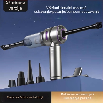 Bežični ručni usisavač za auto s brushless motorom, usisna snaga 20000 Pa, punjiva baterija 7.4V/90W, težina 610 g