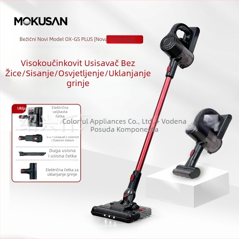 Bežični usisivač za suho i mokro, 250W, ugrađena baterija >5001 mAh, snaga usisa >25 kPa