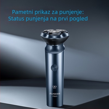 Flyco Električni brijač – potpuno vodootporan za pranje cijelog tijela, plivajuća glava, rotacijska 3-glavna glava, brushless motor