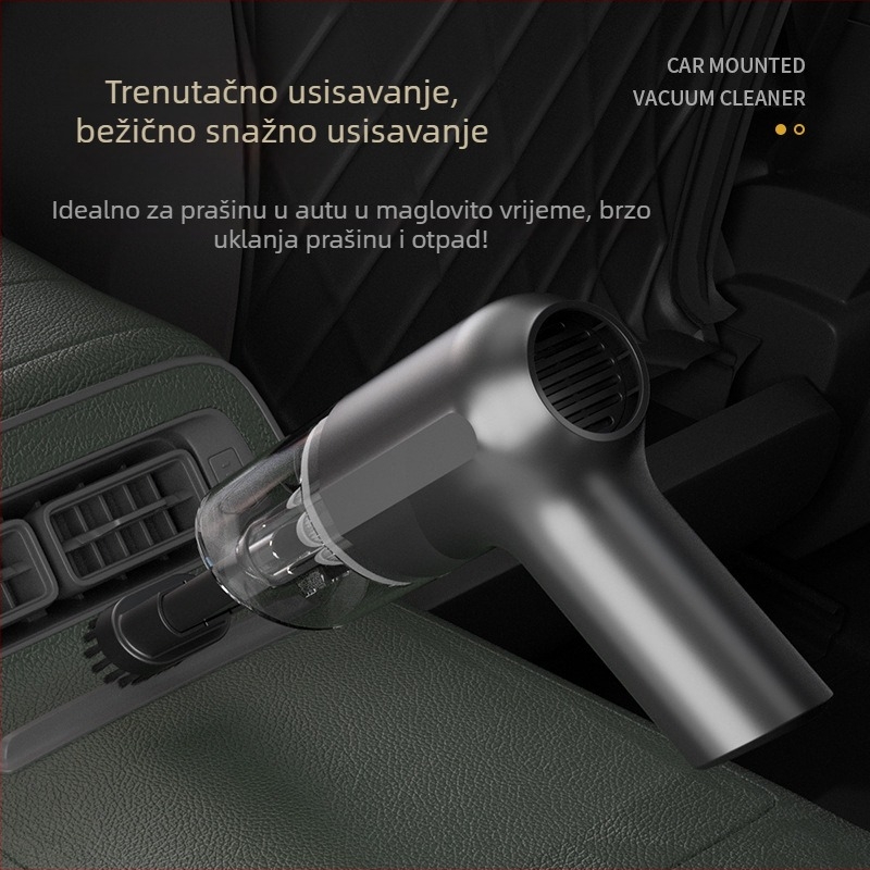 Green Song ručni bežični usisavač za auto, 7.4V, 80W, 11000Pa, punjiv