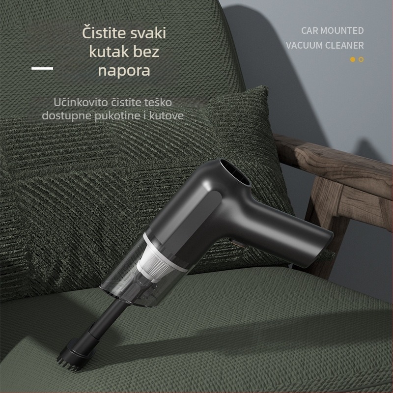 Green Song ručni bežični usisavač za auto, 7.4V, 80W, 11000Pa, punjiv