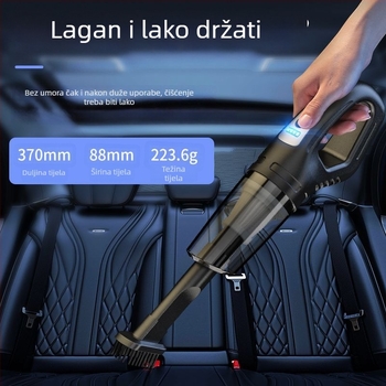 Bežični usisavač za auto i dom, ručni, 300 W, usisna snaga 20000 Pa, trajanje baterije 60+ minuta, punjiv