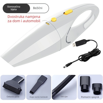 Prijenosni usisavač za automobil s usisom od 5300 Pa, 12 V, 120 W, baterija 4000 mAh