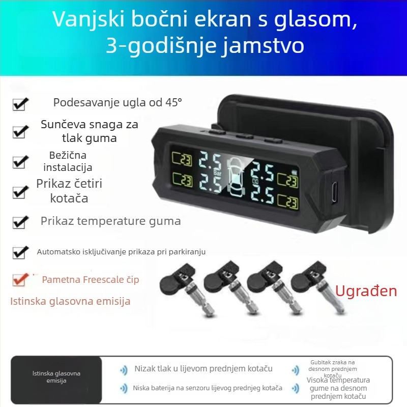 TPMS senzor za praćenje tlaka u gumama, model Ty22, prenosiv