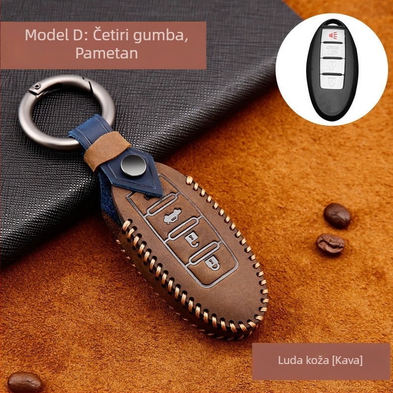 Kožna zaštitna kućica za ključ Nissan X-Trail, Sylphy, Teana, Blue Bird, Qashqai, Tiida | Youruitu