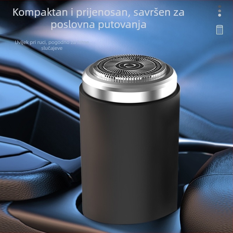 Električna britvica s rotirajućom glavom od 3 oštrice, plutajuća glava, pranje cijelog tijela – ugrađena baterija, vrijeme rada >60 min, vrijeme punjenja 1 h, buka <36 dB