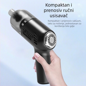 KLD bežični ručni mini usisavač za auto i dom, USB punjenje, usisna snaga 2100-3000 Pa, ugrađena baterija 501-800 mAh, niski buka 36-45 dB
