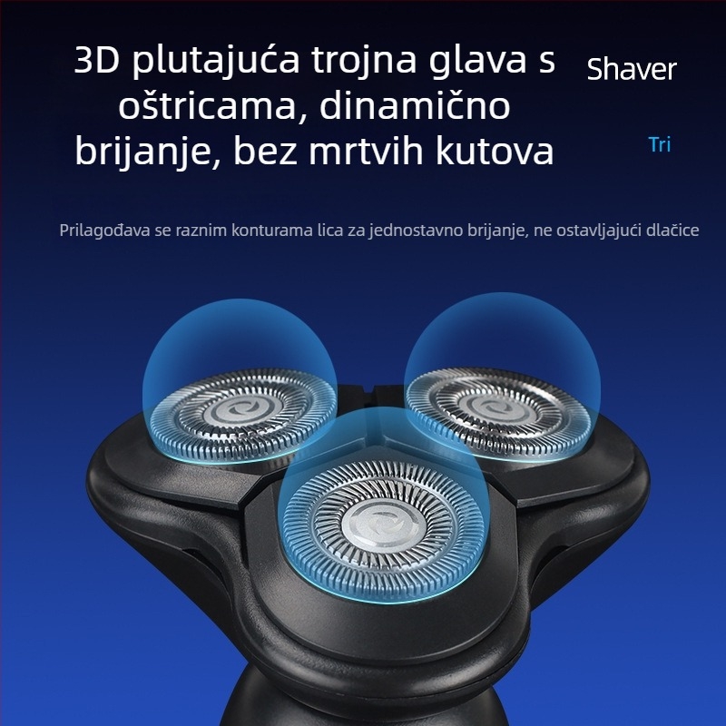 2025 nova multifunkcionalna prijenosna električna britvica s punjivom baterijom za muškarce