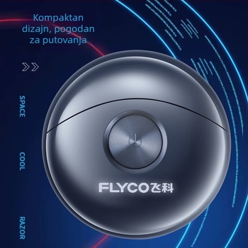 Flyco FS891 Električni muški brijač s rotirajućom glavom i dvije oštrice, pranje cijelog tijela, bezčetkasti motor, punjivi model, trajanje baterije preko 60 minuta