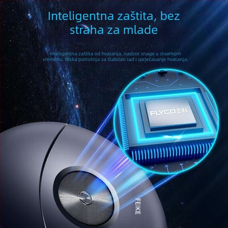 Flyco FS891 Električni muški brijač s rotirajućom glavom i dvije oštrice, pranje cijelog tijela, bezčetkasti motor, punjivi model, trajanje baterije preko 60 minuta