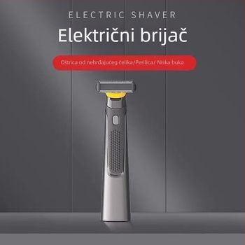 Električni brijač za bradu s LED zaslonom, bezčetkasti motor, ugrađena baterija, autonomija 30–45 minuta, uklonjiva i periva glava za podšišavanje