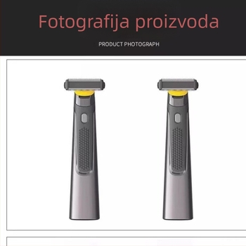 Električni brijač za bradu s LED zaslonom, bezčetkasti motor, ugrađena baterija, autonomija 30–45 minuta, uklonjiva i periva glava za podšišavanje