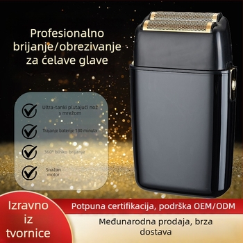 Električni brijač V-7932 s dvostrukom glavom, plutajuća glava, ugrađena baterija, trajanje 180 minuta