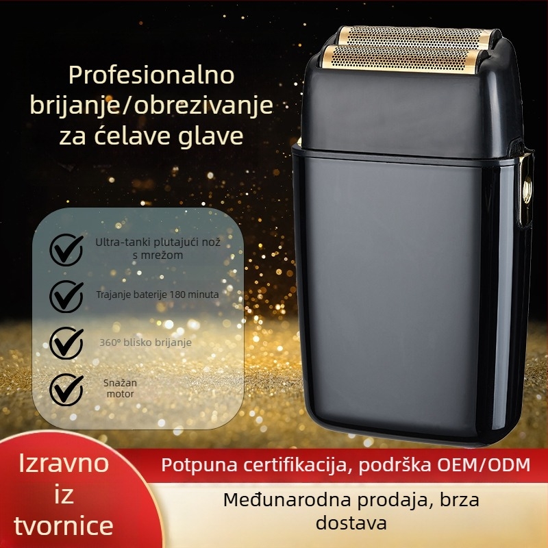 Električni brijač V-7932 s dvostrukom glavom, plutajuća glava, ugrađena baterija, trajanje 180 minuta