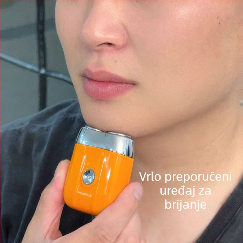 Električni brijač s LED prikazom, plutajući glava, rotirajuća glava s 2 oštrica, ugrađena baterija 1000–1200 mAh, pranje cijelog tijela