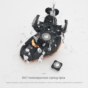 Električna britva s petostrukom rotirajućom glavom, LED zaslon, plutajuća glava, ugrađena baterija, 60 minuta rada