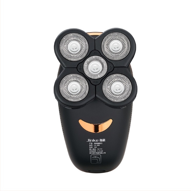 Električna britva s petostrukom rotirajućom glavom, LED zaslon, plutajuća glava, ugrađena baterija, 60 minuta rada