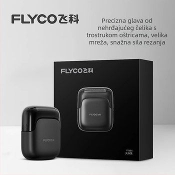 Flyco muški električni brijač s 3-glavnom recipročnom glavom, potpuno periv za cijelo tijelo, 60 minuta rada, ugrađena baterija, dvostruki način napajanja FS685