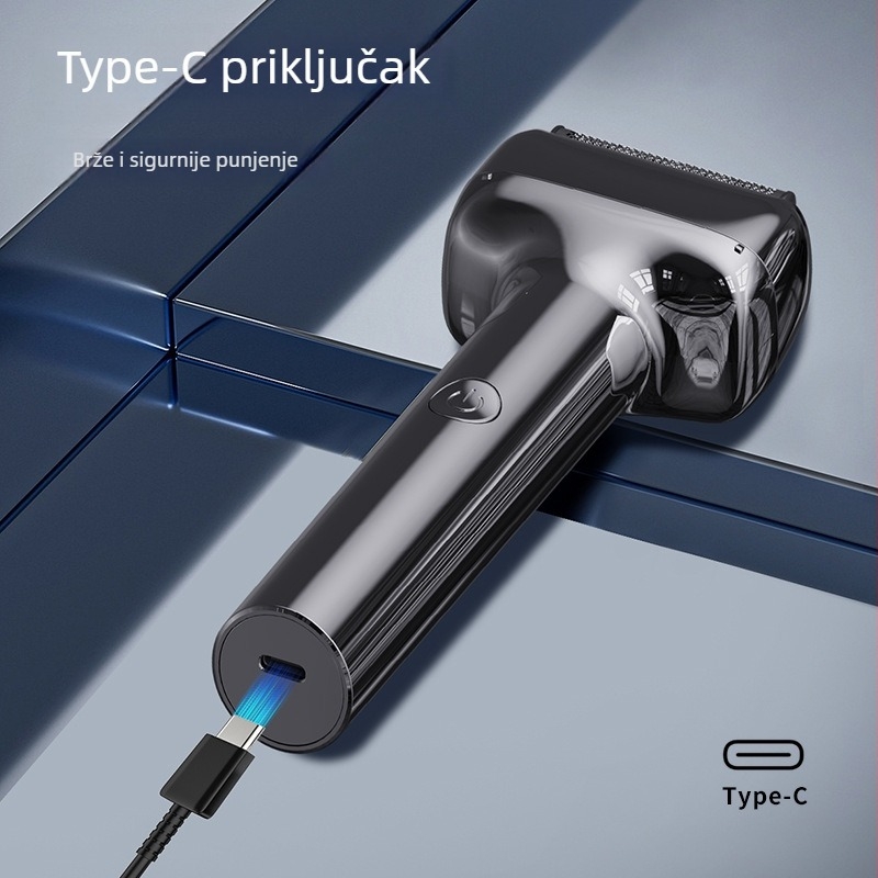 Leyon Električni brijač - Glava s 3 oštrice (reciprocating), ugrađena baterija, više od 60 minuta rada, 3-satno punjenje, suho brijanje
