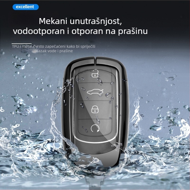 Metalna futrola za ključeve za Chery Tiggo 8 Plus i Arrizo 5 Plus – legura cinka, potpuno pokriće ključa