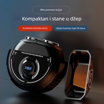 WanShiJin električni brijač - potpuno perivo tijelo, 2 rotirajuće glave, bez četkasti motor, 1 sat punjenja, 45–60 minuta rada